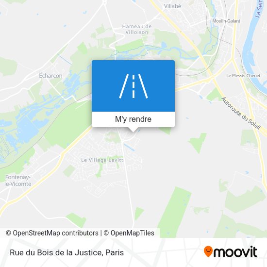 Rue du Bois de la Justice plan