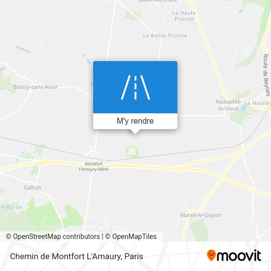 Chemin de Montfort L'Amaury plan