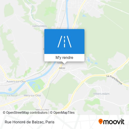 Rue Honoré de Balzac plan