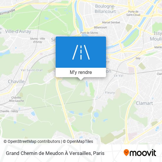 Grand Chemin de Meudon À Versailles plan