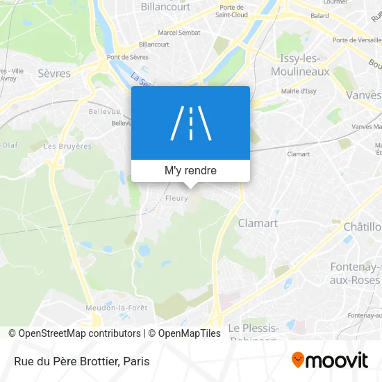 Rue du Père Brottier plan