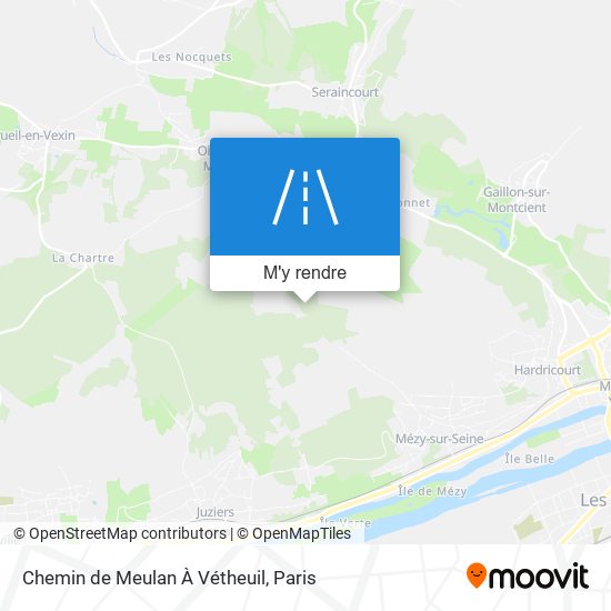 Chemin De Meulan À Vétheuil plan