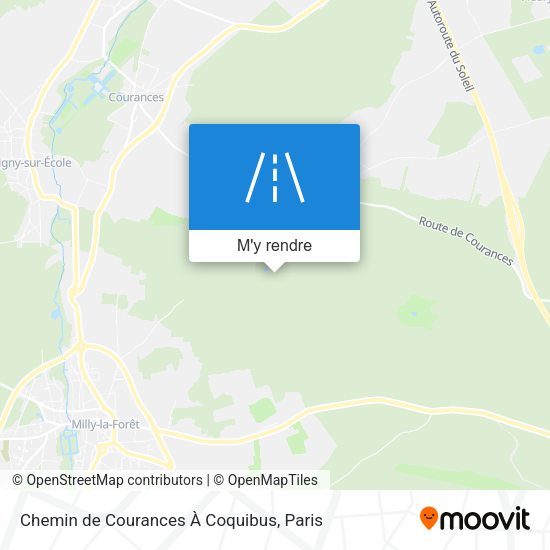 Chemin de Courances À Coquibus plan
