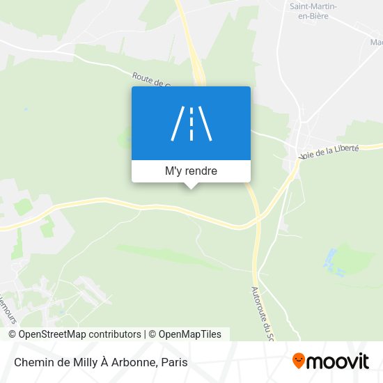 Chemin De Milly À Arbonne plan