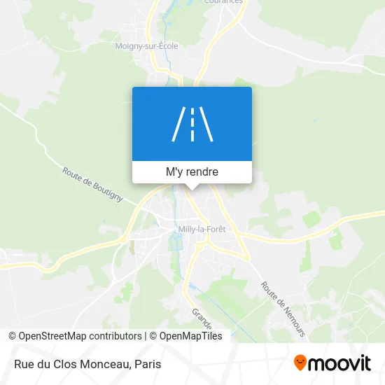 Rue du Clos Monceau plan