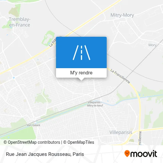 Rue Jean Jacques Rousseau plan