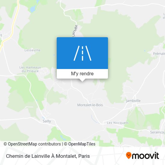 Chemin de Lainville À Montalet plan