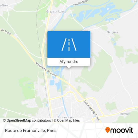 Route de Fromonville plan