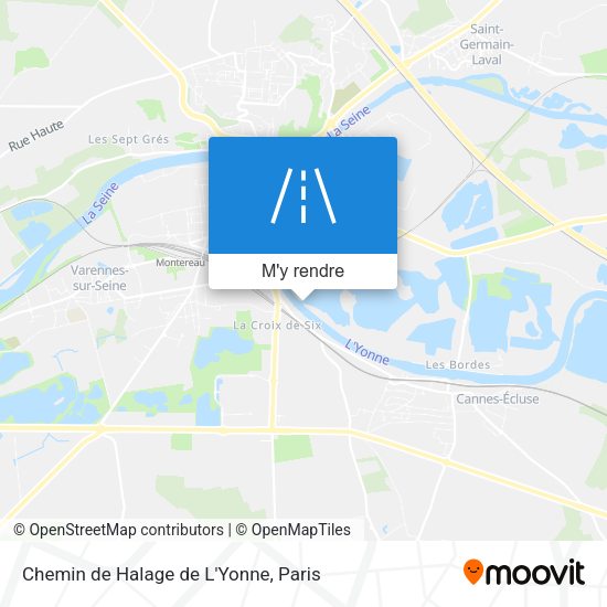 Chemin de Halage de L'Yonne plan
