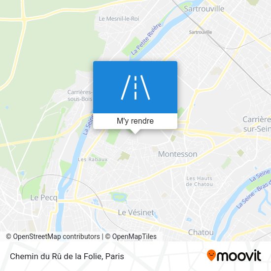 Chemin du Rû de la Folie plan