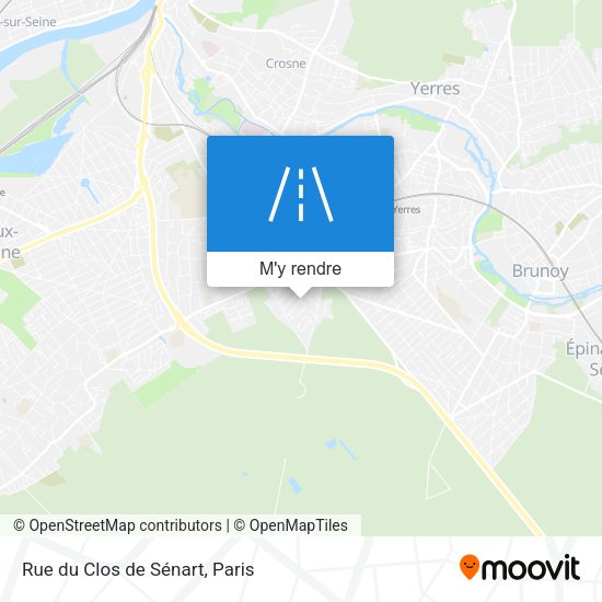 Rue du Clos de Sénart plan