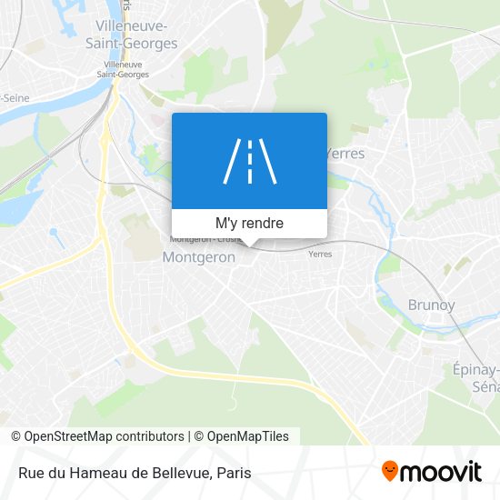 Rue du Hameau de Bellevue plan