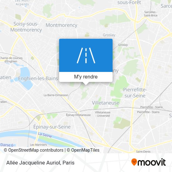 Allée Jacqueline Auriol plan