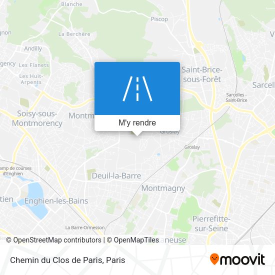 Chemin du Clos de Paris plan