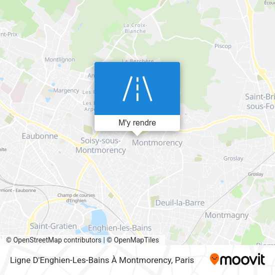 Ligne D'Enghien-Les-Bains À Montmorency plan