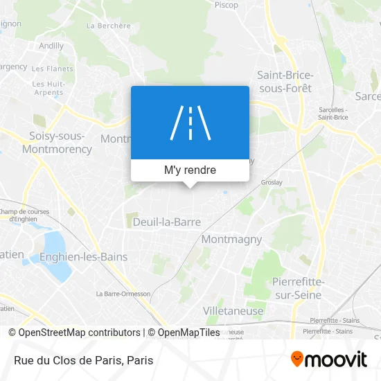 Rue du Clos de Paris plan