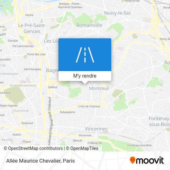 Allée Maurice Chevalier plan