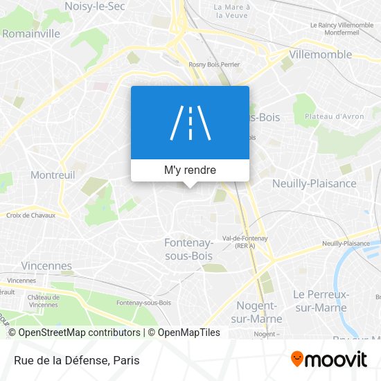 Rue de la Défense plan