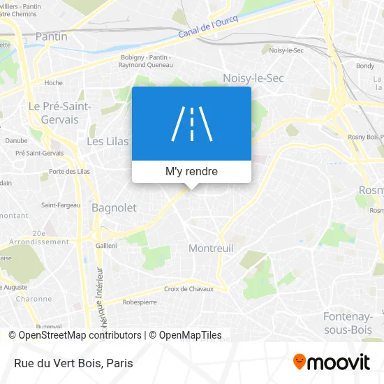 Rue du Vert Bois plan