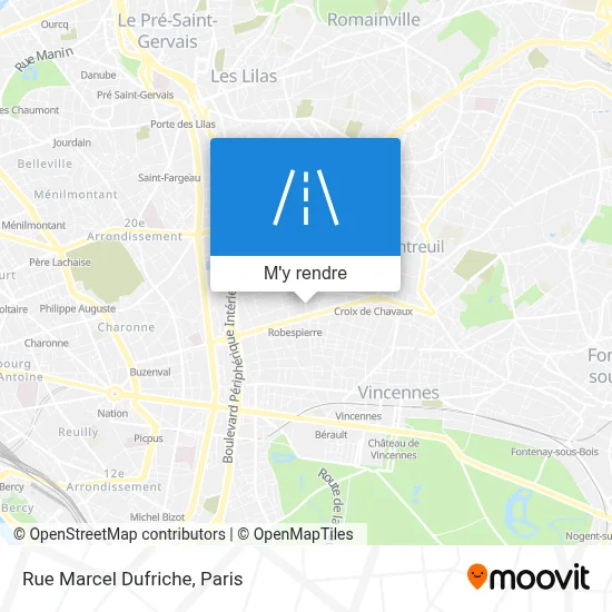 Rue Marcel Dufriche plan