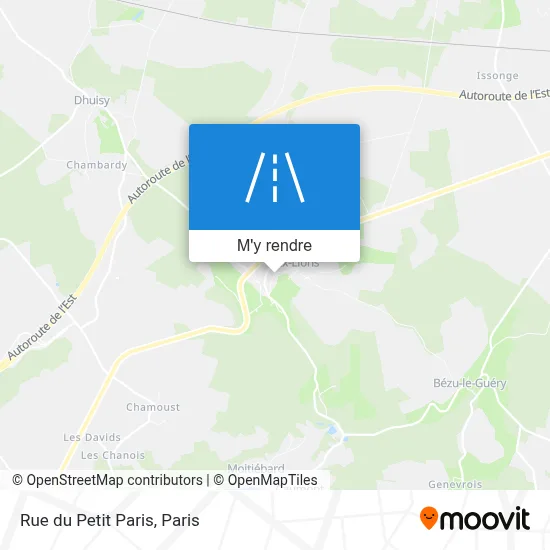 Rue du Petit Paris plan