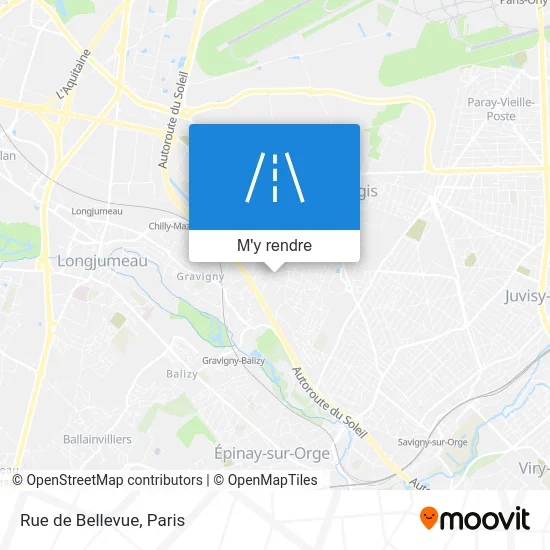 Rue de Bellevue plan