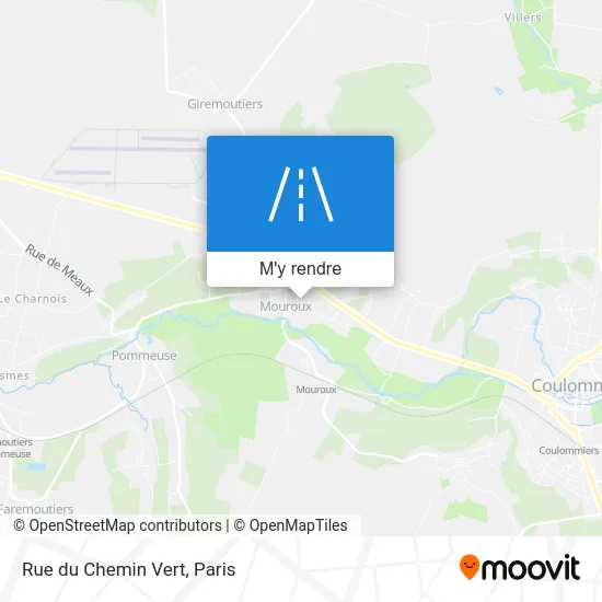 Rue du Chemin Vert plan