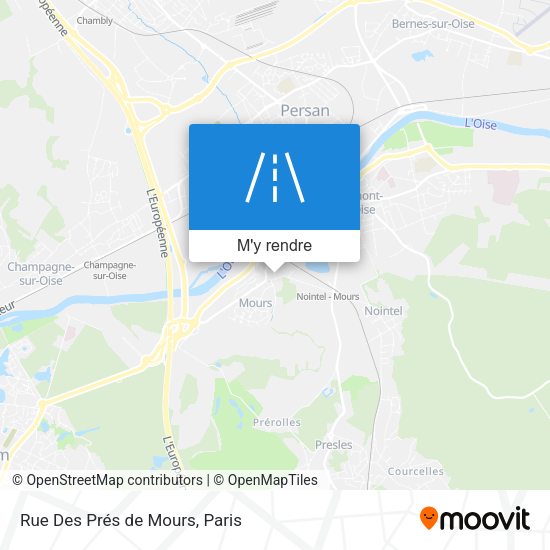 Rue Des Prés de Mours plan
