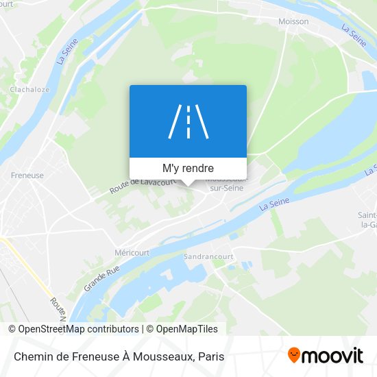 Chemin de Freneuse À Mousseaux plan