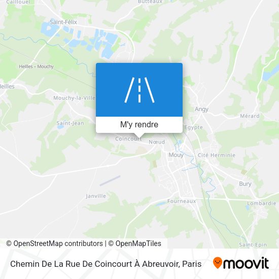 Chemin De La Rue De Coincourt À Abreuvoir plan