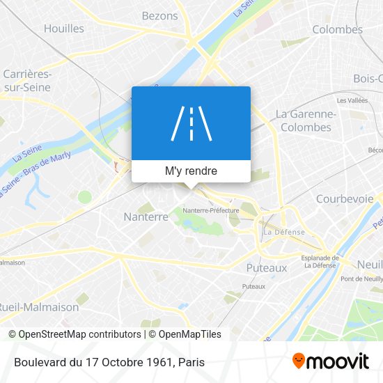 Boulevard du 17 Octobre 1961 plan