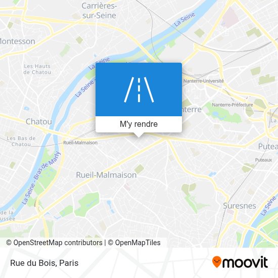 Comment aller à Rue du Bois, Nanterre en bus, métro, RER, tram ou train?