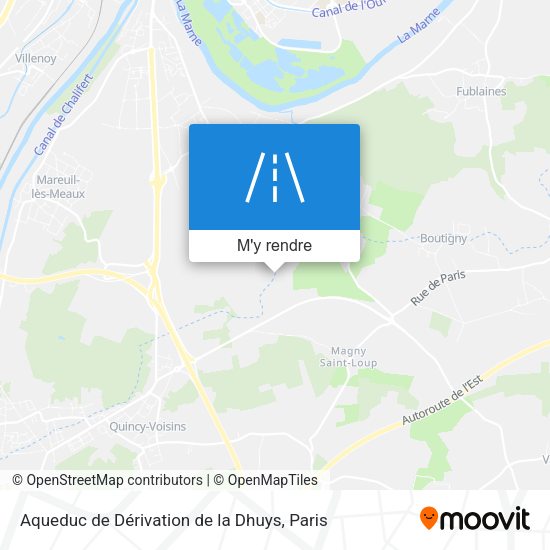 Aqueduc de Dérivation de la Dhuys plan
