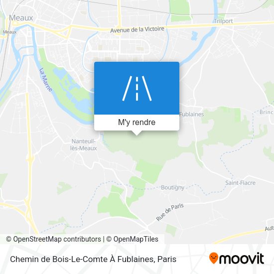 Chemin de Bois-Le-Comte À Fublaines plan