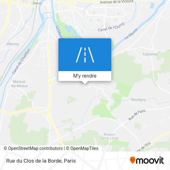 Rue du Clos de la Borde plan