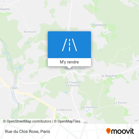 Rue du Clos Rose plan