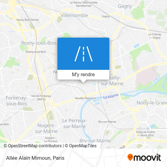 Allée Alain Mimoun plan