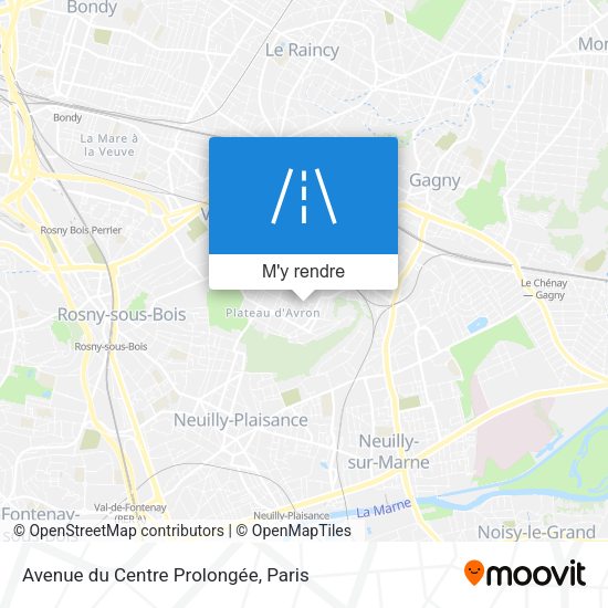 Avenue du Centre Prolongée plan