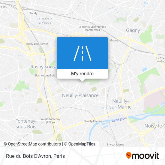 Rue du Bois D'Avron plan