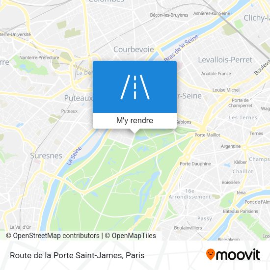 Route de la Porte Saint-James plan