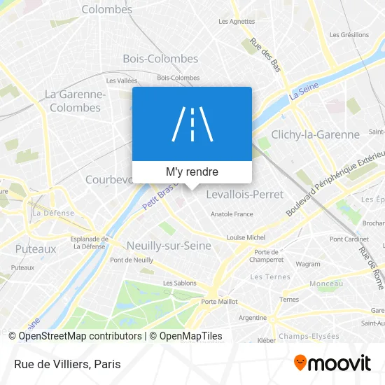 Rue de Villiers plan