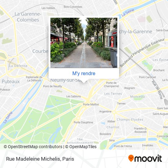 Rue Madeleine Michelis plan