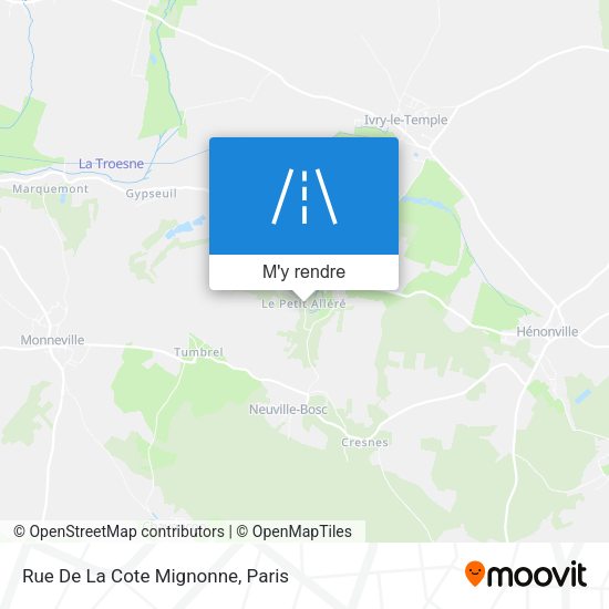 Rue De La Cote Mignonne plan