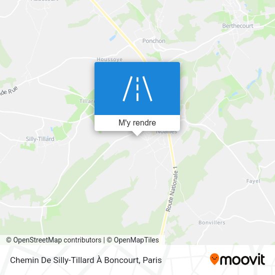 Chemin De Silly-Tillard À Boncourt plan