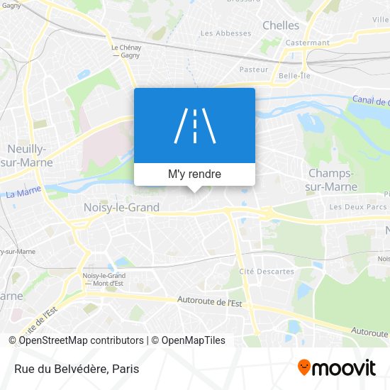 Rue du Belvédère plan