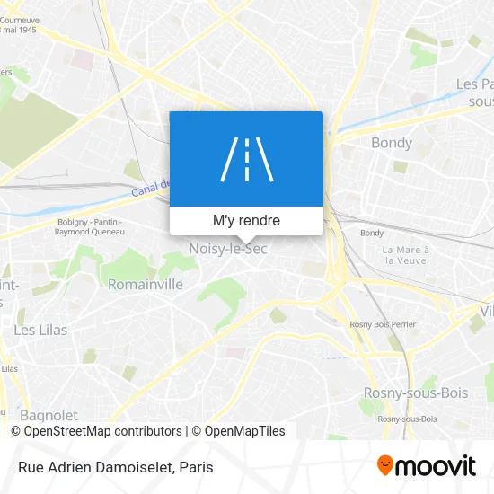 Rue Adrien Damoiselet plan