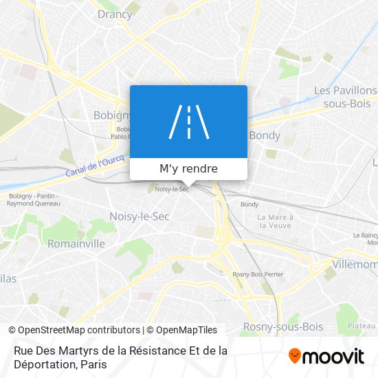 Rue Des Martyrs de la Résistance Et de la Déportation plan