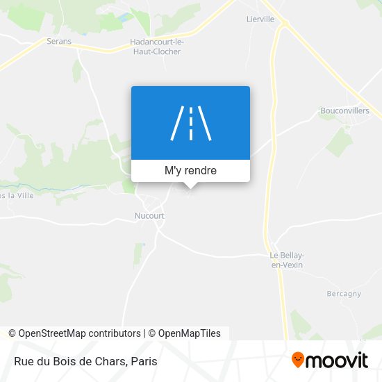 Rue du Bois de Chars plan