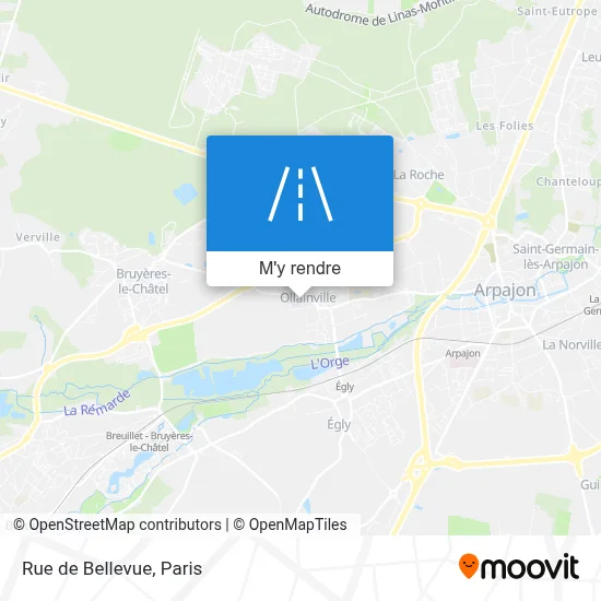 Rue de Bellevue plan