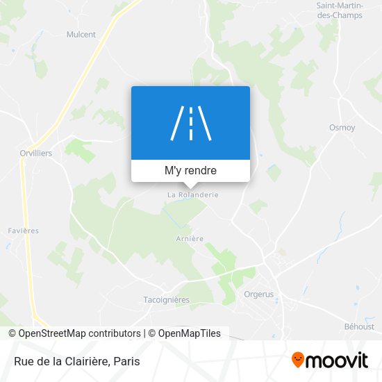 Rue de la Clairière plan